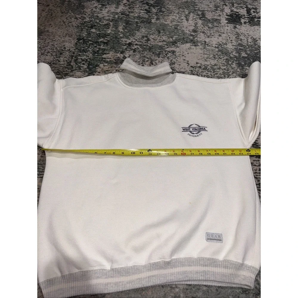 90s Vintage West Virginia University WVU Turtleneck Sweatshirt Gear For Sports L